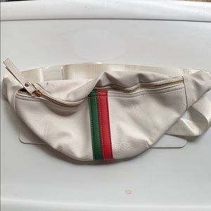 white fanny pack